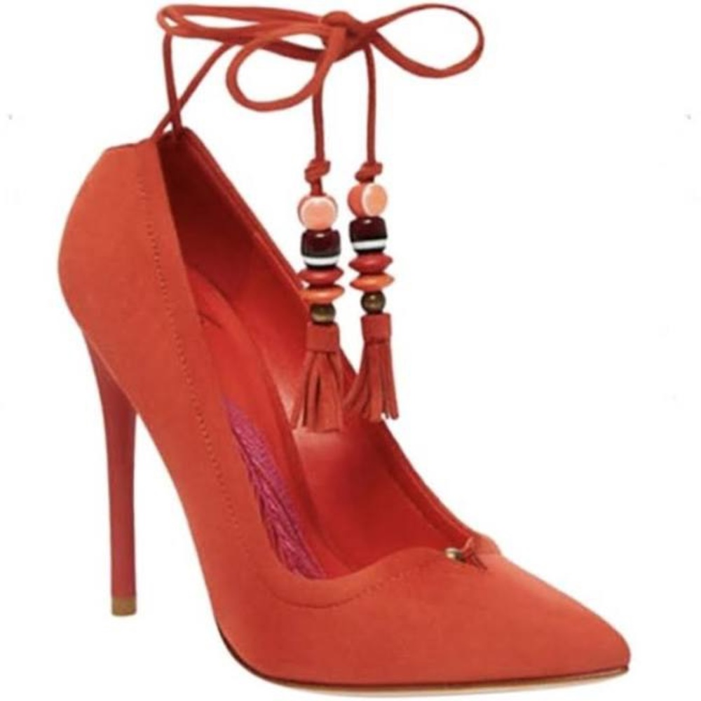 Brian Atwood - " Hanna " Suede - Lace Up Pumps Sz.6.5